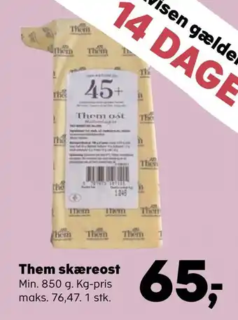 SuperBrugsen Them skæreost tilbud
