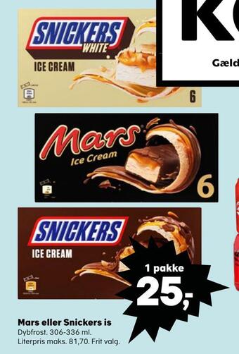 SuperBrugsen Mars eller snickers is tilbud