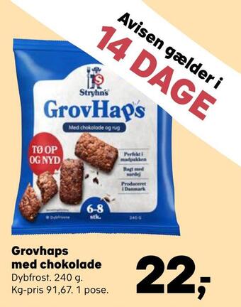 SuperBrugsen Grovhaps med chokolade tilbud