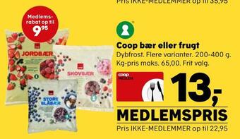 SuperBrugsen Coop bær eller frugt tilbud