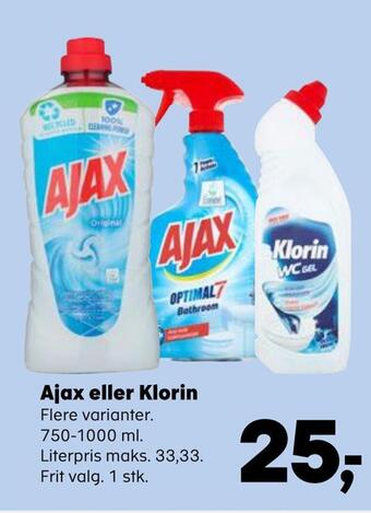 SuperBrugsen Ajax eller klorin tilbud