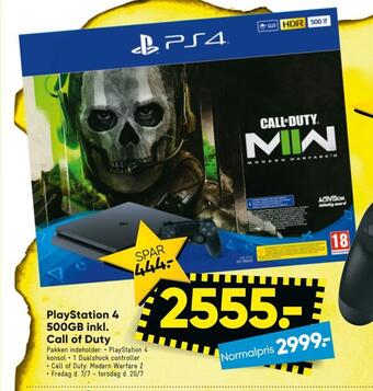 Bilka Playstation 4 500gb inkl. call of duty tilbud
