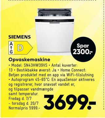 Bilka Opvaskemaskine tilbud