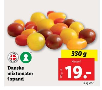Lidl Danske mixtomater i spand tilbud