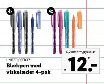 Blækpen med viskelæder 4-pak