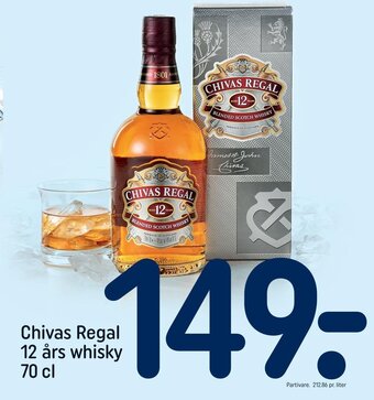 REMA 1000 Chivas Regal 12 års whisky 70 cl tilbud