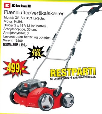 Harald Nyborg Einhell plænelufter tilbud