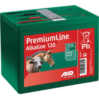 Alkaline 9 volt tør-batteri, 9 v, 120 ah