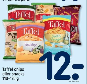 REMA 1000 Taffel chips eller snacks tilbud