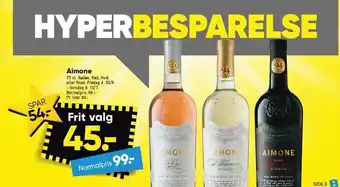 Bilka Aimone 75 cl. italien rød, hvid eller rosé tilbud