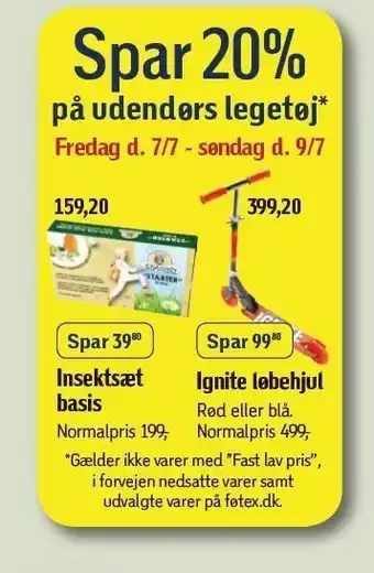 Føtex Insektsæt basis el. ignite løbehjul tilbud