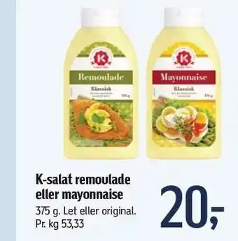 Føtex K-salat remoulade el. mayonaise tilbud