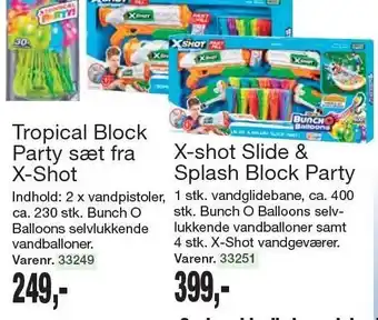 Harald Nyborg Tropical block party sæt fra x-shot el. x-shot slide & splash block party tilbud