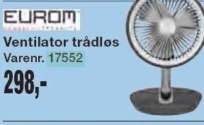 Harald Nyborg Eurom ventilator trådløs tilbud