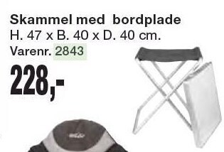 Harald Nyborg Skammel med bordplade tilbud