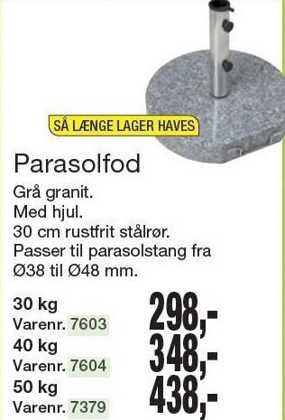 Harald Nyborg Parasolfod tilbud