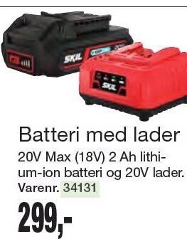 Harald Nyborg Batteri med. lader tilbud