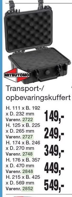 Transport-/opbevaringskuffert
