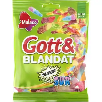 Gott & blandat | godt & blandet supersur 130g | slik & snacks > slik
