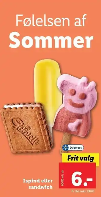 Lidl Ispind eller sandwich tilbud