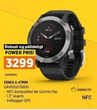 Power Garmin Fenix 6 47mm tilbud