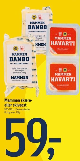 Føtex Mammen skiveost havarti tilbud