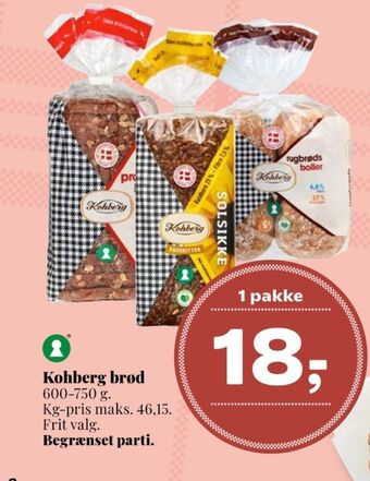 Dagli'Brugsen Kohberg protein rugbrød tilbud