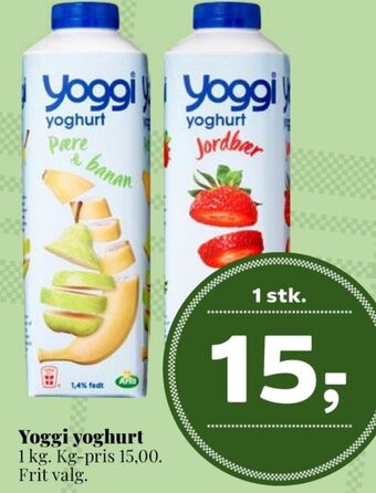 Dagli'Brugsen Yoggi yoghurt jordbær tilbud