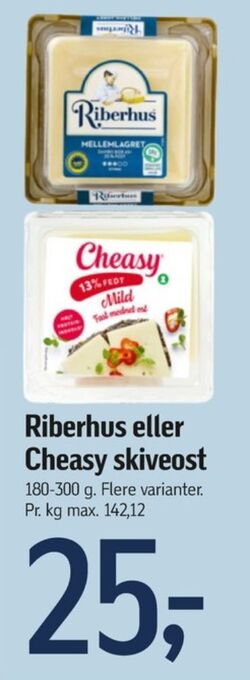 Føtex Cheasy skiveost 13% mild tilbud