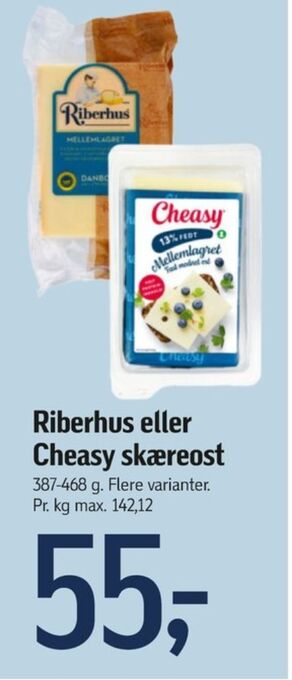 Føtex Riberhus skæreost danbo mellemlagret tilbud