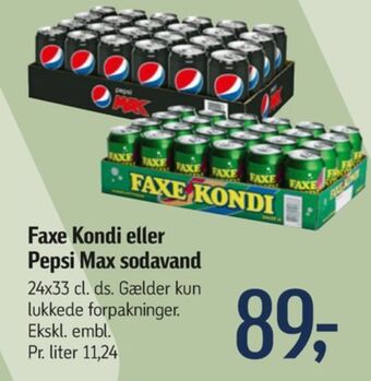Føtex Faxe kondi sportssodavand tilbud
