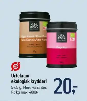 Føtex Urtekram krydderier tilbud