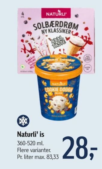Føtex Naturli' isvafler tilbud