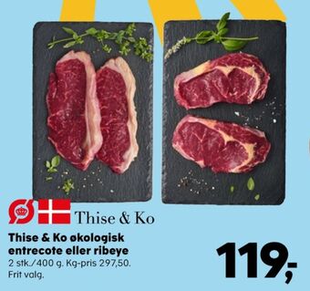 Kvickly Thise & ko okseentrecotes tilbud