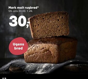 SuperBrugsen Ukendt bageren rugbrød tilbud