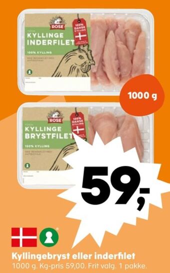 SuperBrugsen Rose kyllingebrystfilet tilbud