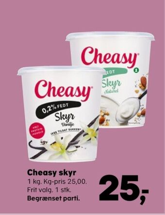 Kvickly Cheasy skyr naturel tilbud