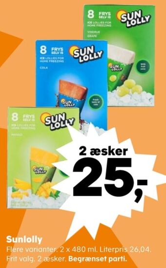 Sun lolly is frys selv