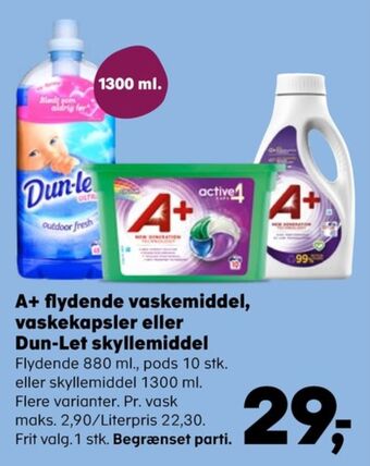 SuperBrugsen Dun-let skyllemiddel tilbud