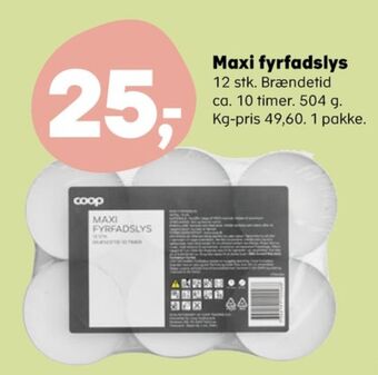 Kvickly Coop fyrfadslys tilbud