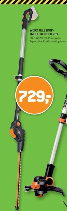 XL-BYG Worx professional hækkeklipper tilbud