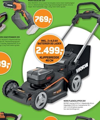 XL-BYG Worx professional plæneklipper tilbud