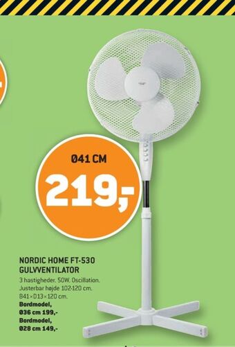 XL-BYG Nordic home gulvventilator tilbud