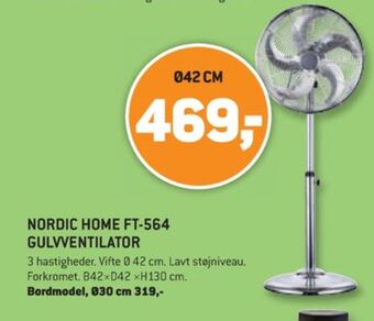 XL-BYG Nordic home gulvventilator tilbud