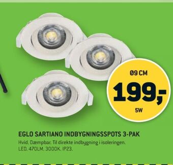 XL-BYG Eglo indbygningsspot tilbud