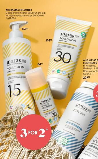 Matas Alle matas solstriber tilbud