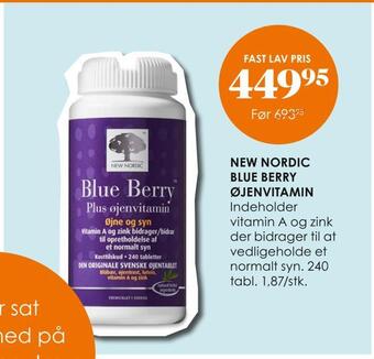 Matas New nordic blue berry øjenvitamin tilbud