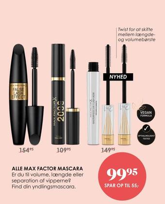 Matas Alle max factor mascara tilbud