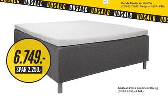 My Home Småland cotta kontinentalseng tilbud