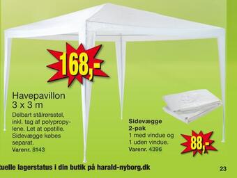 Harald Nyborg Havepavillon 3 x 3 m tilbud